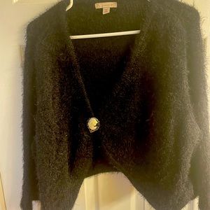 Feels like cashmere short sweater jacket/ brioche